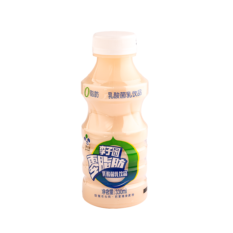 “零脂肪”乳酸菌乳饮品，单瓶净含量330ml